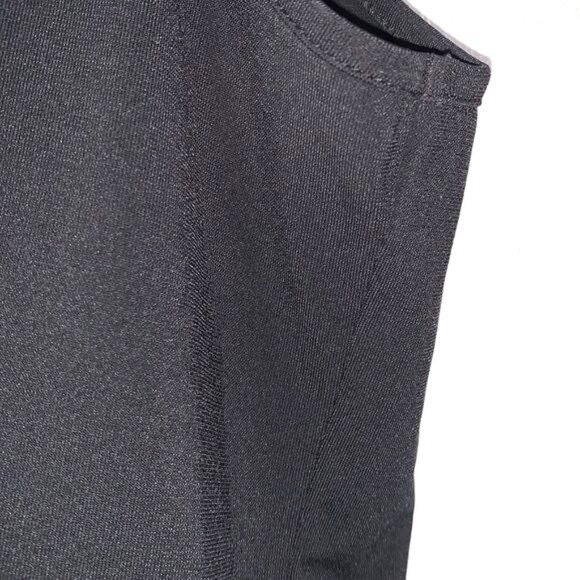 Bob Mackie Wearable Art Black Sleeveless Top W/ Silver Stripe Detail Womens L Po - Picture 4 of 8